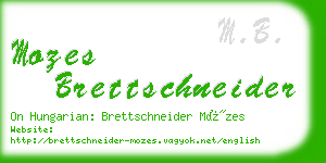 mozes brettschneider business card